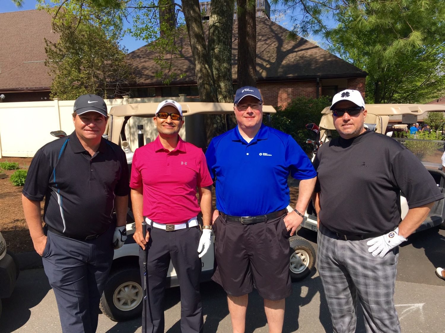 From left: Tom Corbin (RGBSI), Ravi Kumar (RGBSI), Steve Bohlman (UTC), Scott Aicher (RGBSI) at the start of the tournament