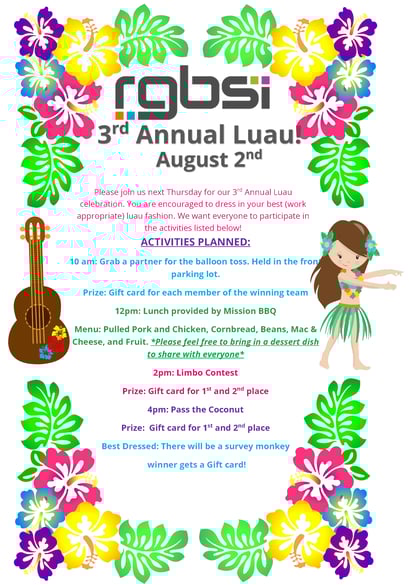 RGBSI Annual Luau 2018